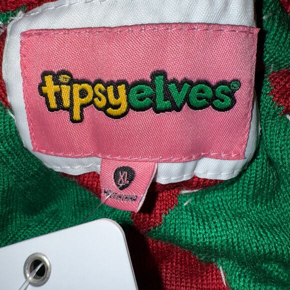 Tipsy Elves Women's Tacky Tinsel Ugly Christmas Sweater Cardigan, Size XL, NWT - Picture 7 of 7